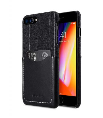 Melkco Holmes Series Heri Genuine Leather Snap Cover with Card slot Case for Apple iPhone 7 / 8 Plus (5.5") - (Black)
