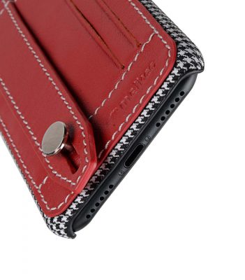 Melkco Holmes Series Tobacco Genuine Leather Dual Card slot with stand Case for Apple iPhone 7 / 8 (4.7") - (Red)