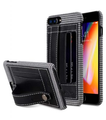 Melkco Holmes Series Tobacco Genuine Leather Dual Card slot with stand Case for Apple iPhone 7 / 8 Plus (5.5") - (Black)
