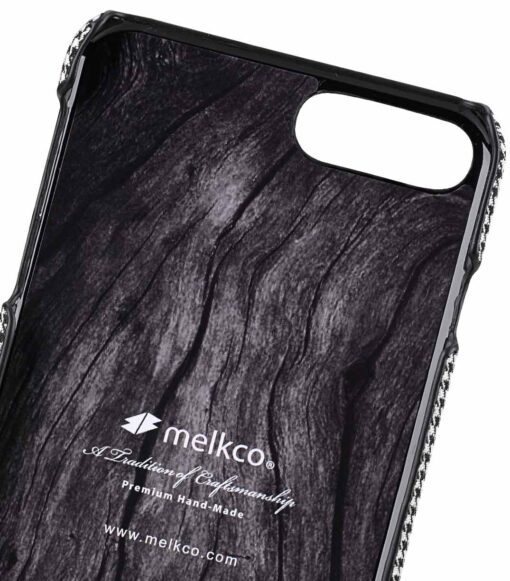 Melkco Holmes Series Tobacco Genuine Leather Dual Card slot with stand Case for Apple iPhone 7 / 8 Plus (5.5") - (Black)