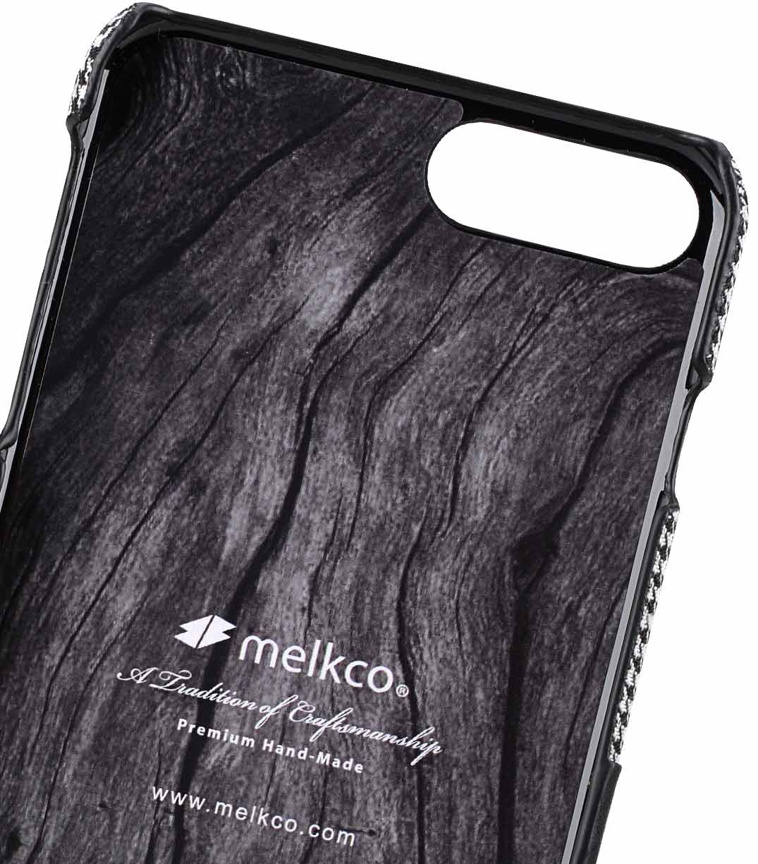Melkco Holmes Series Tobacco Genuine Leather Snap Cover with Card slot Case for Apple iPhone 7 / 8 Plus (5.5") - (Black)