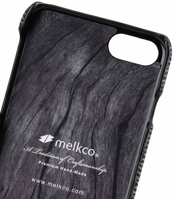 Melkco Holmes Series Venis Genuine Leather Dual Card slot with stand Case for Apple iPhone 7 / 8 (4.7") - (Black)