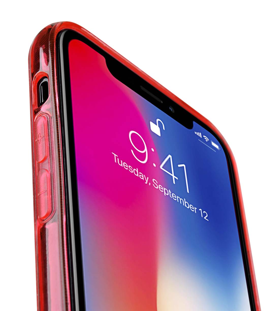 Melkco PolyUltima Case for Apple iPhone X - ( Transparent / Red )