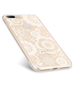 Melkco Nation Series Flower Pattern TPU Case for Apple iPhone 7 / 8 Plus - (Transprent)