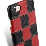 Melkco Patchwork Series Premium Leather Snap Cover for Apple iPhone 7 / 8 (4.7") - Black LC / Red LC