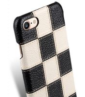 Melkco Patchwork Series Premium Leather Snap Cover for Apple iPhone 7 / 8 (4.7") - Black LC / White LC