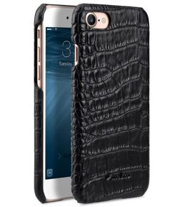 Melkco Mini PU Leather Snap Cover for Apple iPhone 7 / 8 (4.7") - (Black Crocodile Pattern PU)