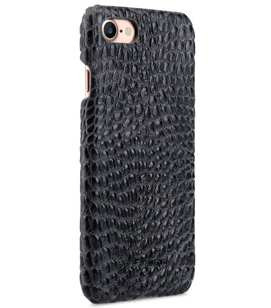 Melkco Mini PU Leather Snap Cover for Apple iPhone 7 / 8 (4.7") (Dark Grey Crocodile Pattern PU)
