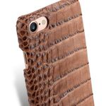 Melkco Mini PU Leather Snap Cover for Apple iPhone 7 / 8 (4.7") - (Light Brown Crocodile Pattern PU)