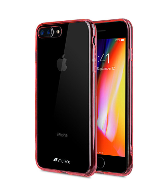 Melkco PolyUltima Case for Apple iPhone 8 Plus - (Transparent Red)