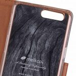 Melkco Premium Leather Case for OnePlus 5 - Wallet Book Clear Type Stand (Brown CH)