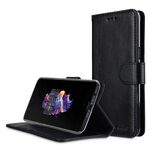 Premium Leather Case for OnePlus 5 - Wallet Book Clear Type Stand