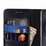 Melkco Premium Leather Case for OnePlus 5 - Wallet Book Clear Type Stand (Vintage Black)
