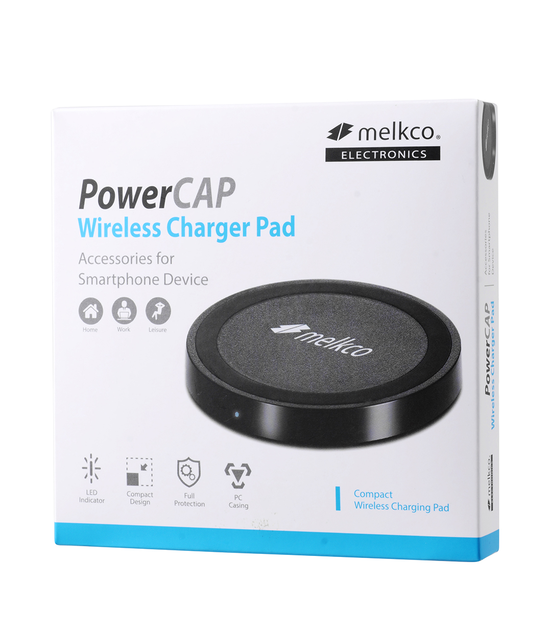 Melkco Fast Wireless Charger Power Cap Wireless Charger - (Black)