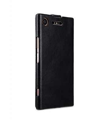 Melkco Jacka Series Premium Leather Jacka Type Case for Sony Xperia XZ1 - ( Black Wax )