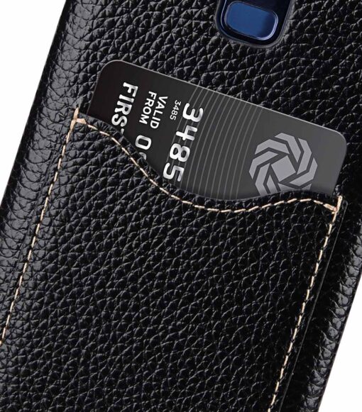 Melkco Premium Leather Card Slot Back Case for Samsung Galaxy S9 Plus - (Black LC) Ver.2