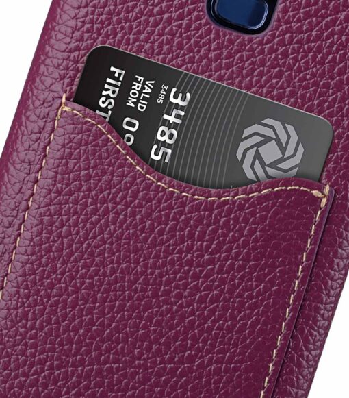 Melkco Premium Leather Card Slot Back Case for Samsung Galaxy S9 Plus - ( Purple LC )Ver.2