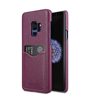 Melkco Premium Leather Card Slot Back Case for Samsung Galaxy S9 - (Purple LC)Ver.2