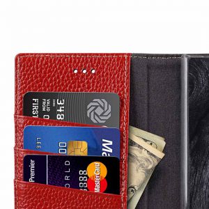 Melkco Premium Leather Case for Sony Xperia XZ1 Compact - Wallet Book Clear Type Stand (Red LC)