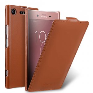 Melkco Premium Leather Case for Sony Xperia XZ1 - Jacka Type (Brown CH)