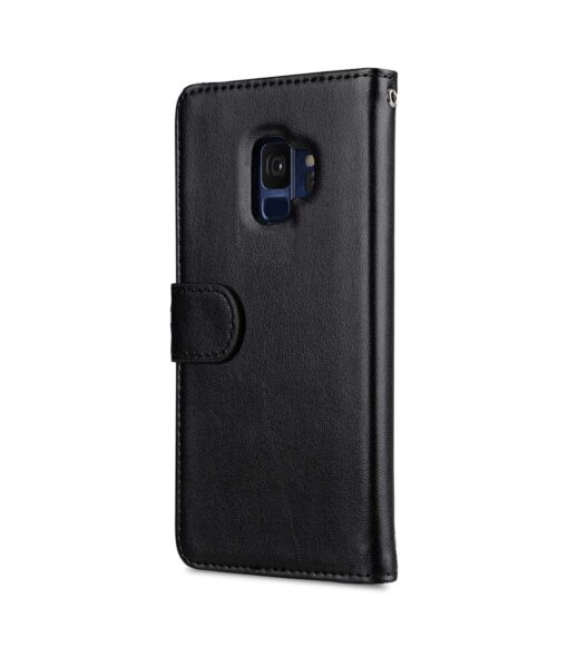 Melkco PU Leather Wallet Book Clear Type Case for Samsung Galaxy S9 - ( Black )
