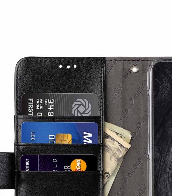 Melkco PU Leather Wallet Book Clear Type Case for Samsung Galaxy S9 Plus - (Black)