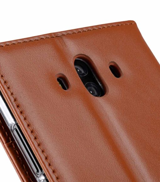 Melkco Premium Leather Case for Huawei Mate 10 - Wallet Book Clear Type Stand (Brown CH)