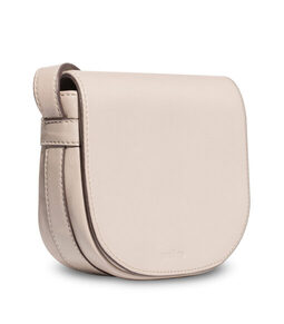 Melkco Blooming Series Mini Saddle Bag in Genuine Leather - Beige