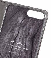 Melkco PU Leather Case for Apple iPhone 7 / 8 Plus (5.5") - Wallet Plus Book Type (Black PU)