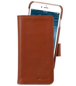 Melkco Permium Leather Case For Apple iPhone 7 / 8 (4.7") - Alphard Type (Orange Brown)