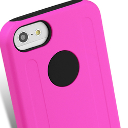 Melkco Double Layer Case for Apple iPhone 5 /5s/SE- Kubalt Type (Pink / Black)