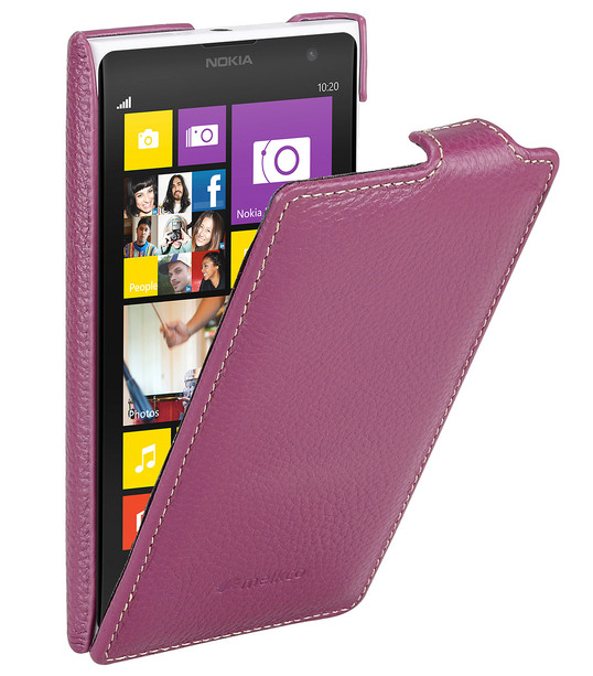 Melkco Premium Leather Case for Nokia Lumia 1020 - Jacka Type (Purple LC)
