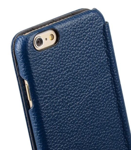 Melkco Premium Leather Cases for Apple iPhone 6 (4.7") - Face Cover Book Type (Ver.3) (Dark Blue LC)