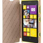 Melkco Premium Leather Case for Nokia Lumia 1020 - Face Cover Book Type (Ver.2) - (Vintage Khaki)