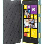 Melkco Premium Leather Case for Nokia Lumia 1020 - Face Cover Book Type (Ver.2) - (Vintage Lake Blue)