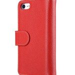 Melkco Premium Leather Case for Apple iPhone 7 / 8 (4.7") - Wallet Plus Book Type (Red LC)