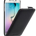 Melkco Premium Leather Cases for Samsung Galaxy S6 Edge - Jacka Type (Black LC)