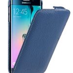 Melkco Premium Leather Cases for Samsung Galaxy S6 Edge - Jacka Type (Dark Blue LC)