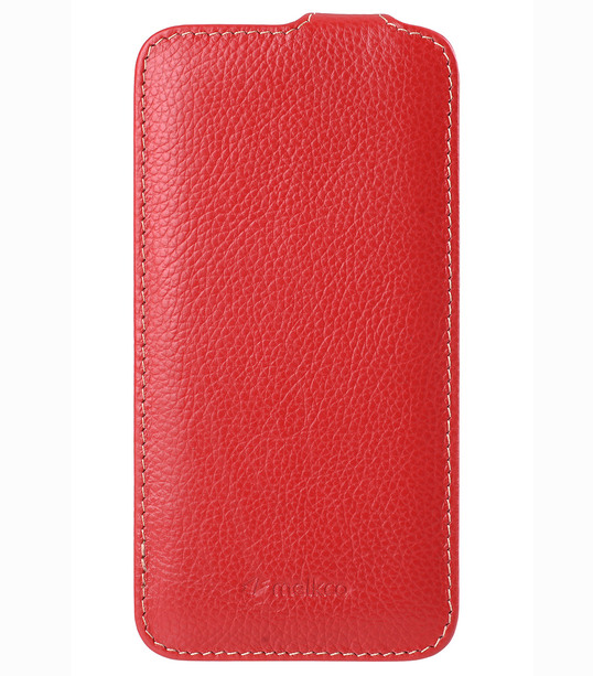 Melkco Premium Leather Cases for Samsung Galaxy S6 Edge - Jacka Type (Red LC)