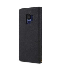 Melkco Fashion Cocktail Series Cross Pattern Premium Leather Slim Flip Type Case for Samsung Galaxy S9 - ( Black CP )