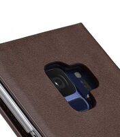 Melkco Fashion Cocktail Series Premium Leather Slim Flip Type Case for Samsung Galaxy S9 - ( Brown )