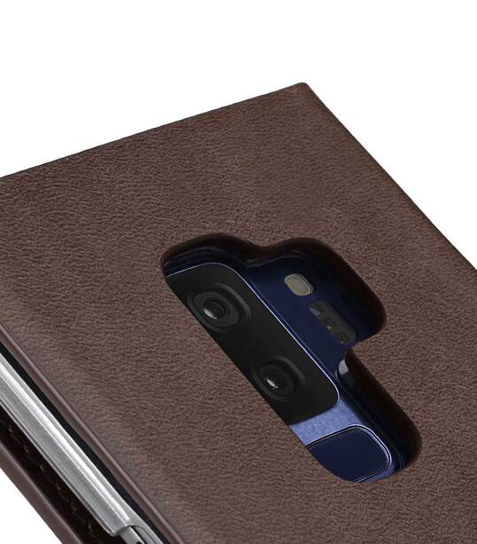 Melkco Fashion Cocktail Series Premium Leather Slim Flip Type Case for Samsung Galaxy S9 Plus - (Brown)
