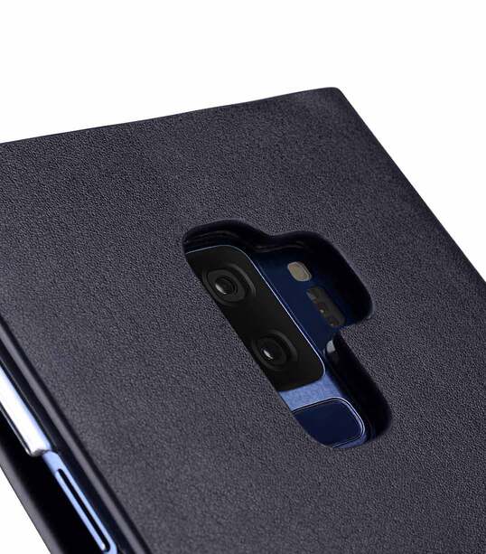 Melkco Fashion Cocktail Series Premium Leather Slim Flip Type Case for Samsung Galaxy S9 Plus - (Navy)