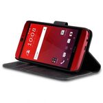 Melkco Mini PU Leather Case for HTC Butterfly 3 - Wallet-Stand Book Type (Black CH)