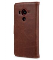Melkco Mini PU Leather Case for HTC Butterfly 3 - Wallet-Stand Book Type (Brown CH)