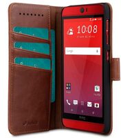 Melkco Mini PU Leather Case for HTC Butterfly 3 - Wallet-Stand Book Type (Brown CH)