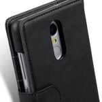 Melkco Mini PU Leather Case For Xiaomi Redmi Note 3 - Face Cover Book Type (Ver.3) (Classic Vintage Black PU)