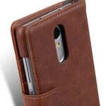 Melkco Mini PU Leather Case For Xiaomi Redmi Note 3 - Wallet Book Type (Classic Vintage Brown PU)