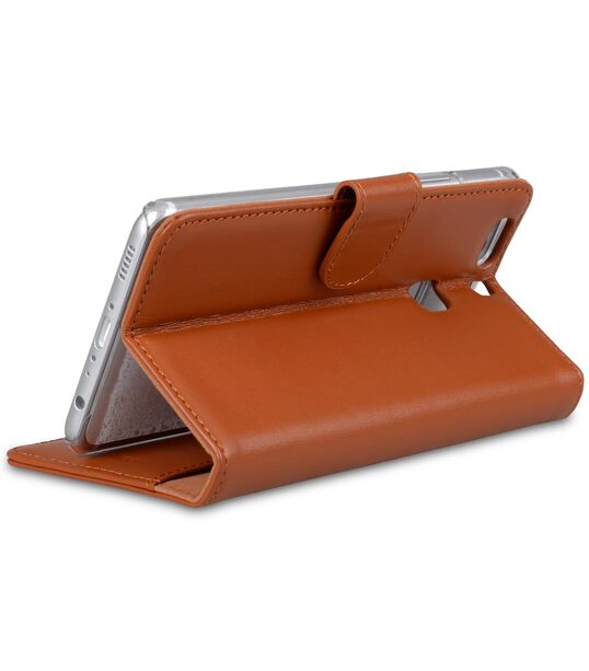 Melkco Premium Genuine Leather Case for Huawei P9 Plus - Wallet Book Type With Stand Function (Brown)
