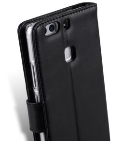 Melkco Premium Genuine Leather Case for Huawei P9 Plus - Wallet Book Type With Stand Function (Vintage Black)